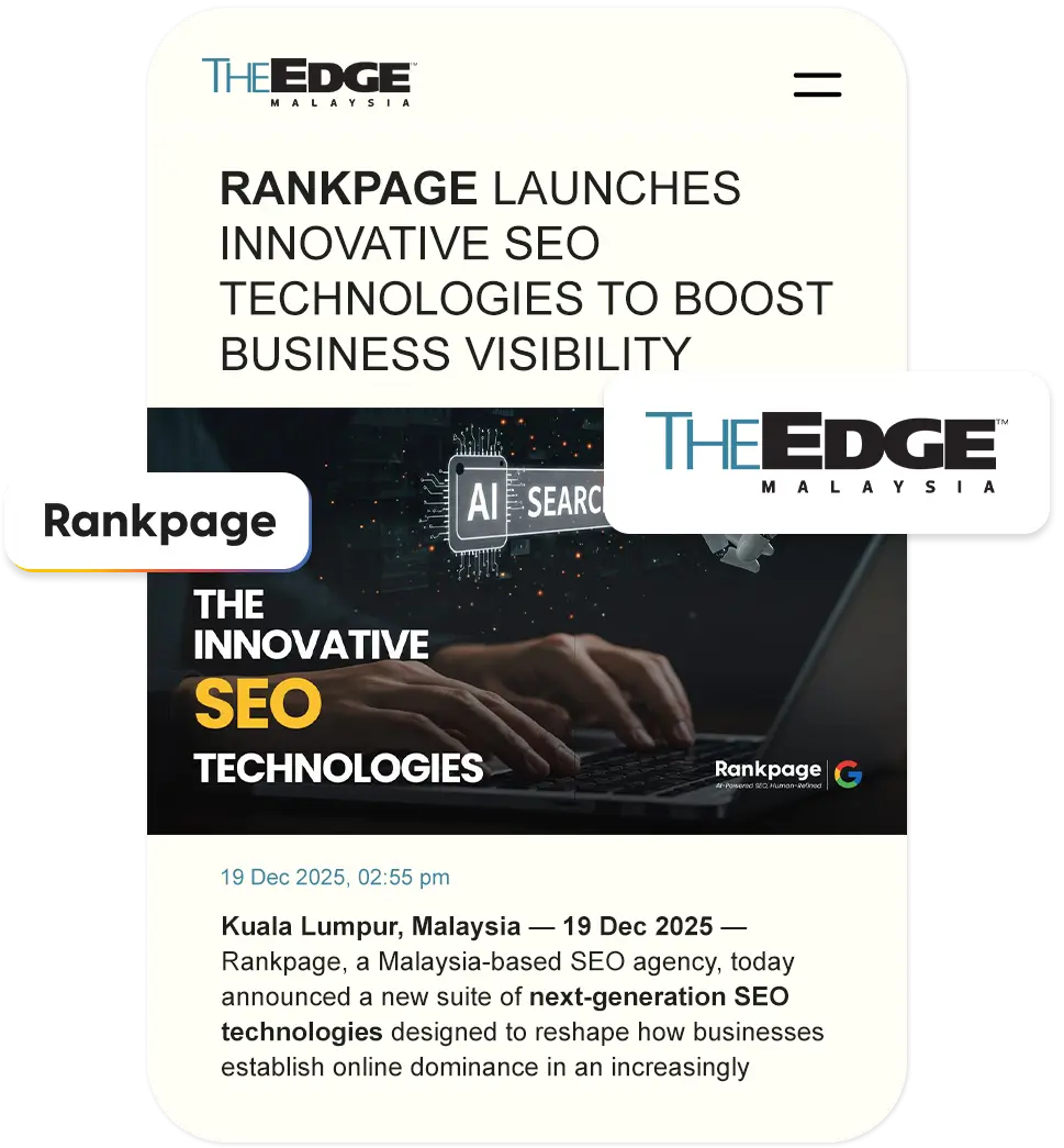 Rankpage featured on theEdge