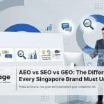 aeo seo geo diffence in singapore brand
