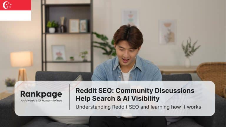 Photo of a young man using social media on his phone, representing Reddit SEO