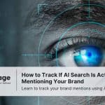 Photo of an eye and a digital interface, symbolizing AI search visibility