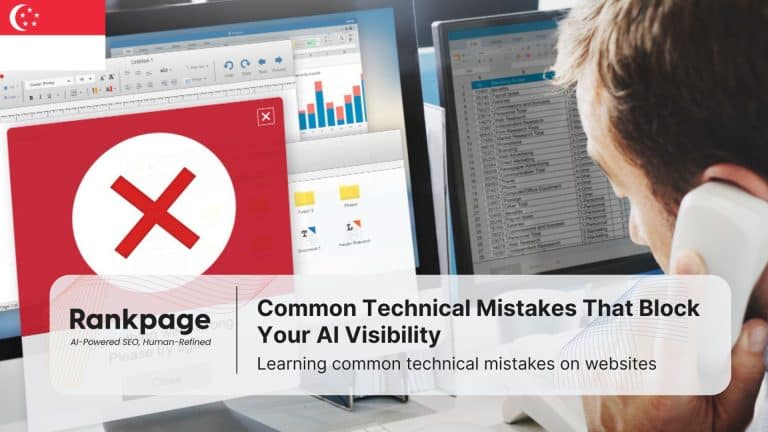 Photo of an error popping up on a website, representing technical errors and a SEO audit in Singapore that can uncover them