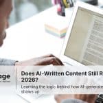 Photo of a man editing some AI content