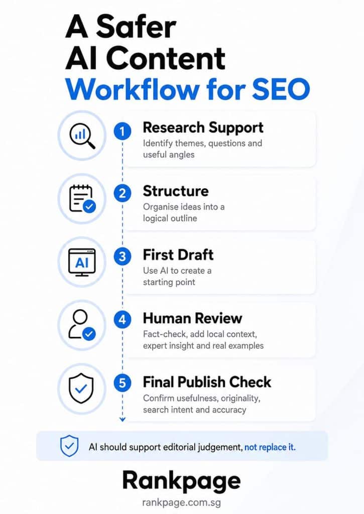 Infographic on a safer AI content workflow