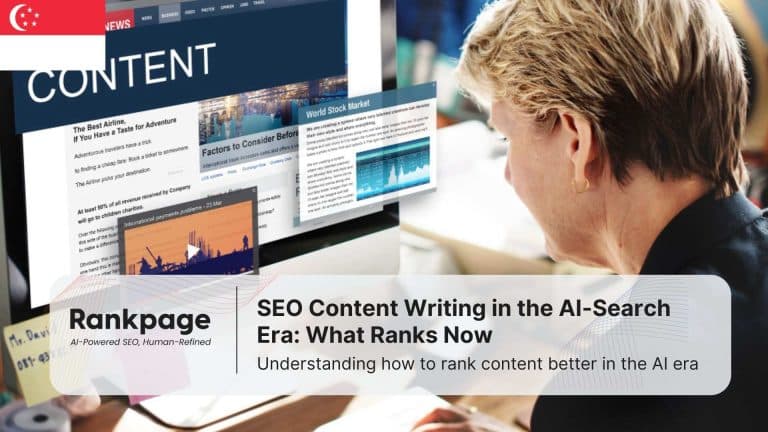 Photo of a person writing SEO content