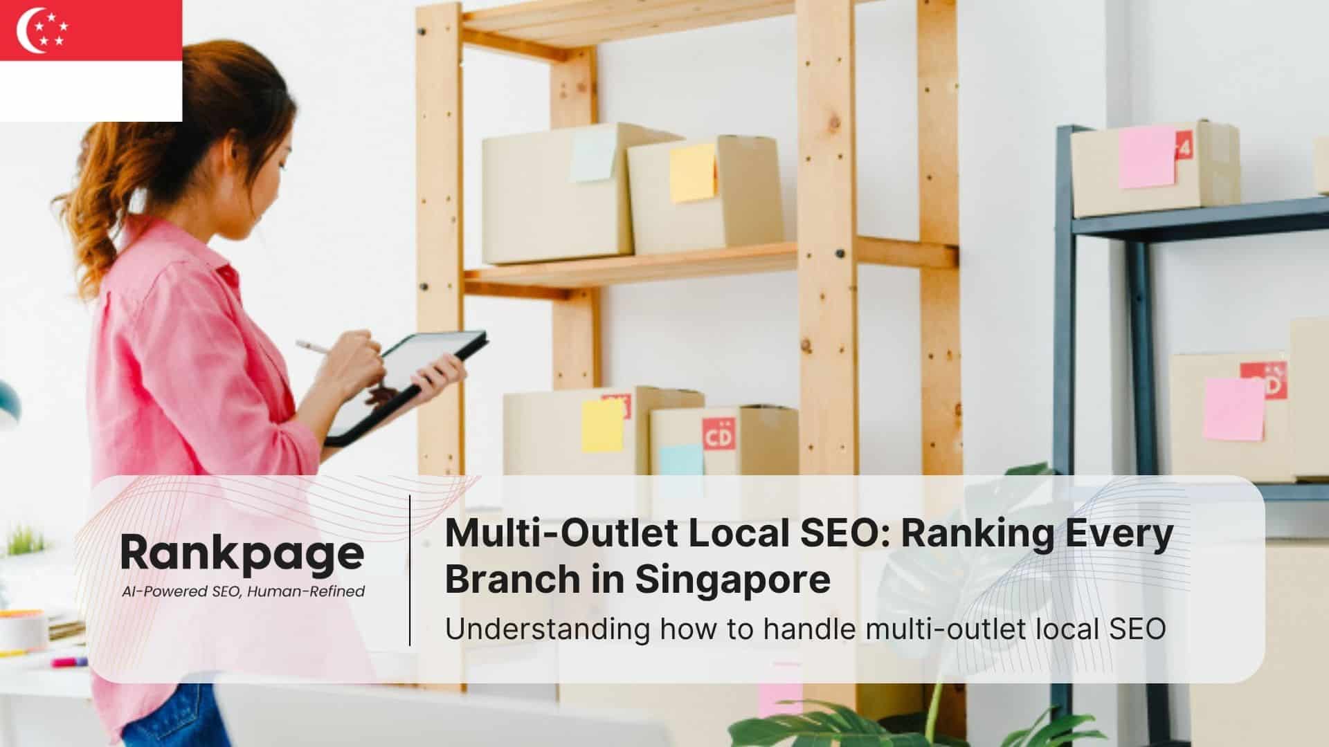Photo of a woman managing her stock and local SEO in one of her business outlets.