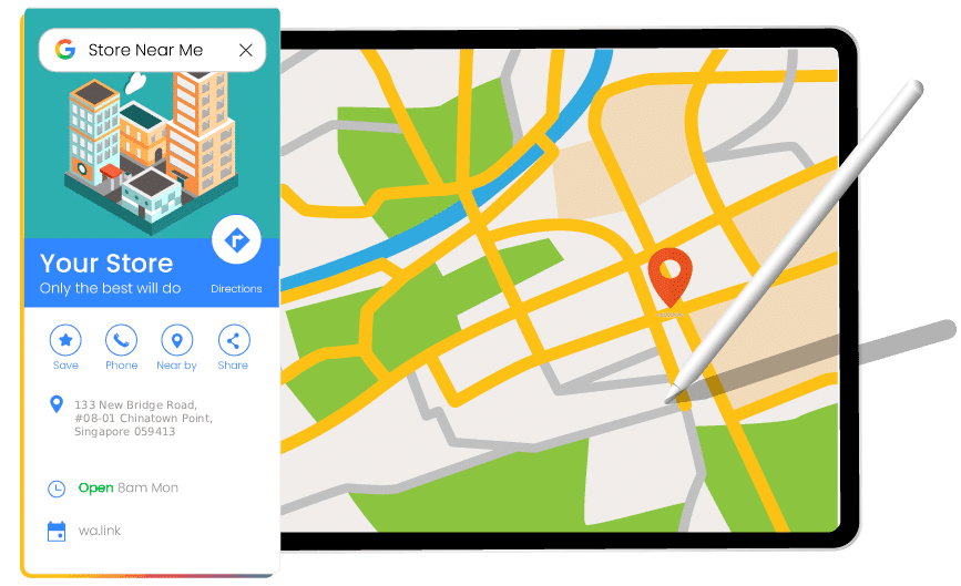 Singapore Local SEO of Business Profile on Google Map