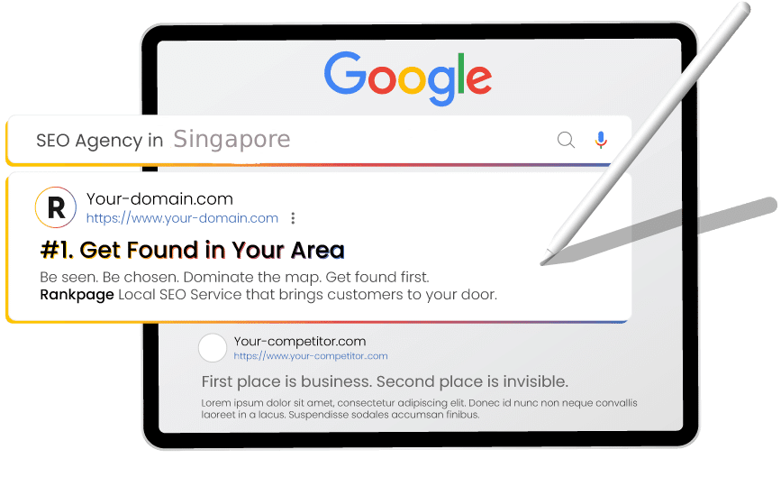 Singapore Local Website showing on Google Serp